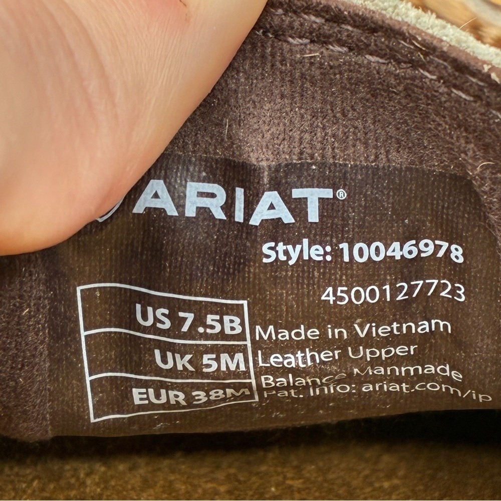 Ariat Cruiser 7.5 Leather Western Cheetah Print Hair-On-Hide Cowgirl Loafers - Picture 9 of 11